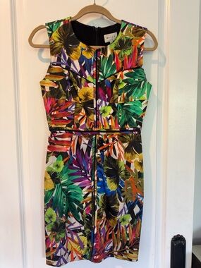 Milly Tropical Print Sheath Dress in Multi